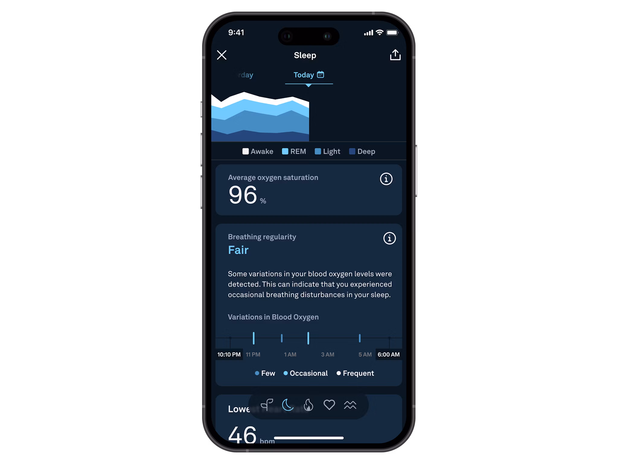 app showing spo2